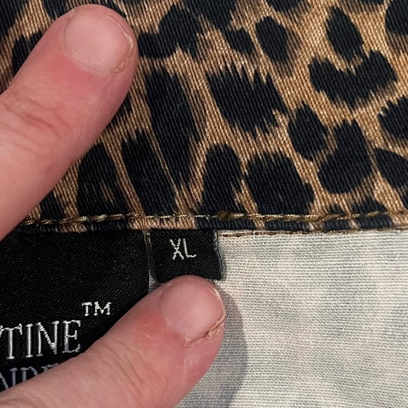 Christine Alexander XL Leopard Print Jacket w/ Rhinestones & Rhinestone Buttons - Picture 8 of 11